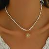 Collares Europeos y Americanos de Moda con Cuentas Pequeñas, Estilos Variados de Colgantes de Estrella, Luna, Sol, Mariposa, Ojo de Diablo, Collares Multicolor en Stock para Mujeres