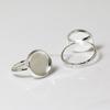 Elegante en stock accesorios para joyería diy anillo de cobre anillo de tamaño ajustable soporte vacío soporte inferior
