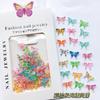 Resina para uñas joyería de mariposa tridimensional ins color mágico tridimensional Mariposa Aurora Rojo de red con mariposa translúcida de hielo