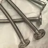 Mangueira flexível metálica tipo flange industrial, foles, tubulação química, tubo com malha trançada 304 resistente a alta temperatura e alta pressão