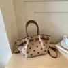 Bolsa de Mão Feminina de Grande Capacidade Estilo Coreano Nicho Verão 2026 Nova Bolsa Grande de Bolinhas Casual de Ombro Único Bolsa de Axila