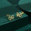 Pendientes Creativos de Plata S925 con Forma de Serpiente para Mujer Pendientes Agresivos de Circonita Joyería Regalo del Día Conmemorativo Pendientes de Plata de Ley