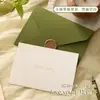 Tarjeta de Cumpleaños Verde Aguacate con Sobre Verde Oliva Bendición de San Valentín Gratitud Gracias Tarjeta Escrita a Mano para Evento de Año Nuevo