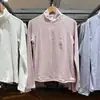 Suéter Pulóver de Forro Polar Elástico con Media Cremallera para Mujer Estilo Japonés Otoño/Invierno / Camiseta Base de Manga Larga Ajustada 487596