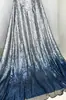Tela de Lentejuelas con Degradado Multicolor Azul Oscuro Azul Zafiro Negro Oro Tela de Lentejuelas con Degradado Tela para Vestido Oro