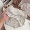 Ropa Interior Femenina de Modal con Encaje Semitransparente de Lujo Ligero Cintura Media-Alta Sin Costuras Cómoda Transpirable Alta Elasticidad Suave Ropa Interior para Dama