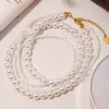 Collar de Cuentas Selección Duoduo de Arroz Diseño de Nicho Cadena para el Cuello de Cuentas Pendientes Anillo Fabricantes Mayorista Joyería de Acero de Titanio