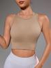 Chaleco de Yoga Personalizado con Doble Raya Vertical, Blanco de Alta Gama, Transpirable, Secado Rápido, Ropa Deportiva para Correr y Fitness para Mujeres, Ajustado