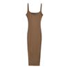 Human Peach Pure Wants Slim-fit Pêssego Hip Sling Grande Vestido Longo Sem Costas Feminino Primavera e Verão Slim-fit Vestido Rabo de Peixe