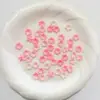 Flores Pequeñas Bicolor con Borde Dorado y Plateado y Brillo Metálico, Brillan en la Oscuridad, Materiales Hechos a Mano para DIY, Pasador de Pelo, Accesorio para el Cabello, Accesorios para Ramilletes
