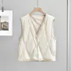 [Processamento e Personalização] Colete Cardigan Feminino Solto Casual Colete de Seda Roupa Íntima Quente Feminina Colete Gola V