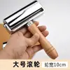 Mango de Madera Sólida Rodillo de Empuje Manual Prensador de Bordes de Cuero Aplanador de Cuero Ajuste de Cuero Rodillo Prensador de Cuero para Bricolaje Bordeadora Rodillo