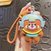 Colgante Creativo de Cuero Sanxingdui Panda Llavero de Panda Rojo de Moda en Chengdu Accesorio para Bolso de Cuero Pequeño Regalo