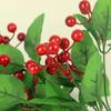 Buquê Artificial de Frutas da Sorte Planta Fruta de Azevinho Feijão de Acácia Flores Plásticas Falsas Frutas Vermelhas Arranjo Floral Festivo