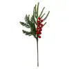 Decoración de Rama de Pino con Bayas Navideñas Escena de Montaje Decoración de Mesa Ramas de Cedro Artificiales Piñas Árbol de Navidad Transfronterizo