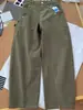 Pantalones de trabajo de mezclilla para mujer, diseño de bolsillo asimétrico estilo retro americano, pierna ancha, corte curvo, nueva colección Otoño/Invierno 2026