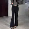 Calças Flare de Maternidade Estilo Coreano Novas Calças de Maternidade Forradas com Lã para Roupa Exterior Calças Flare de Maternidade Estilo Coreano durante a Gravidez