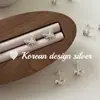Brincos estilo coreano, doces e frescos: Prata de lei S925 com tarraxas de borboleta de zircônia cúbica colorida, design pequeno, delicado e minimalista