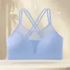 Sujetador deportivo de talla grande, transfronterizo, a prueba de impactos, de soporte, con corte cruzado, transpirable, para yoga y fitness