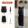 Traje Hanfu Tang Suit Tradicional Chinês Infantil Conjunto de Colete Novo Estilo Chinês para Meninos para Atividades de Aula, Eventos de 1º de Junho, Recepções, Recitação e Apresentações