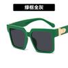 2022 nuevas gafas de sol cuadradas transfronterizas europeas y americanas anti-ultravioleta parasol gafas de sol de playa pasarela de moda forma cóncava
