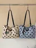 Bolsa Feminina de Verão Estampada Bolinhas Alça de Ombro Baguete 2026 Nova Casual para o Dia a Dia Bolsa Tote Pequena de Axila