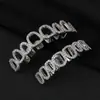 Ebay Amazon Más Vendido Hip-Hop Dorado Diamante Brillante Rapper de Hip-Hop Accesorios Decorativos de Parrilla de Ocho Dientes