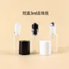 En stock botella de bola transparente botella de vidrio con aplicador de bola rodante botella para crema de ojos 1ml2ml3ml5ml10ml botella pequeña de muestra para dividir