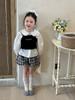 Weimu Roupa Infantil Conjunto para Meninas 2025 Primavera Novo Roupa Infantil Coreana Casual Camisa Colete Shorts Roupas de Bebê