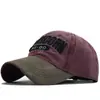 Otoño e invierno Nuevo pespunte bordado 3D tridimensional letras gorra de béisbol visera curva PU algodón lavado viejo gorra de pico de pato