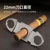 Herramientas Cortadoras de Cigarros al por Mayor, Tijeras para Cigarros de Acero Fino con Acabado Cepillado de Metal Acero Inoxidable, Cortador de Cigarros de Cabeza Redonda de Doble Filo Accesorios