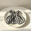 Ropa para muñeca gatita de piernas largas, ropa para muñeca labubu, overol a cuadros, tirantes, vestimenta para muñeca mini