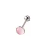 Anillo para la lengua de acero inoxidable con rosca externa, con diseño de chica sexy caliente, con gota de aceite y estrella brillante, con piedra natural, para cruzar fronteras, Flash Sexy