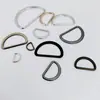 Hebilla en forma de D de borde plano metálica, anilla en D, hebilla semicircular, hebilla de ajuste para bolsa, accesorios de aleación para bolsa DIY, hebilla en forma de D al por mayor