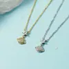 Collar Colgante Planeta Saturno Soñador Estilo Fresco Cadena Clavicular con Circonita Estrella para Mujer Sencillo Regalo de Celebridad de Internet para Novia