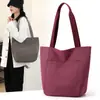Bolsa de Lona Feminina 2024 Primavera Nova Bolsa Casual Moda Transfronteiriça Bolsa de Ombro de Mão Resistente ao Desgaste Grande Capacidade Bolsa Feminina