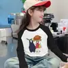 Camiseta Interior Térmica de Polar para Niñas, Nuevo Estilo Otoño/Invierno 2026, Camiseta de Manga Larga Raglán, Top Cálido para Bebé Niña