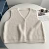 Chaleco Coreano Retro de Cinco Botones para Mujer, Estilo Preppy Otoño e Invierno Moderno Reductor de Edad Chaleco Suéter de Punto