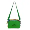 Bolsa de Tecido Impermeável Nova Estilo Primavera/Verão 2026 Patchwork Cor Contrastante Multicamadas Grande Capacidade Bolsa Transversal Bolsa de Ombro Bolsa de Higiene Pessoal para Mulheres
