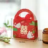 Caixa de doces com fita de casamento Meow cartoon coelho fofo doce portátil casamento noivado embalagem de doces caixa de presente bolsa