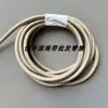 Bolso Redondo de Cuerda de Cuero PU, Bolso Tejido de Paja, Bolso Hecho a Mano de Seda Xiangyun con Correa para el Hombro, Accesorios Colgantes de Llavero