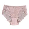 Ropa interior de encaje para mujer, sexy, de encaje, tentación, de malla, transpirable, fina, de secado rápido, de algodón, entrepierna, sin costuras, bragas de cintura alta para mujer
