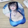 Alfombrilla de ratón 2B con diseño de belleza estereoscópico 3D, reposamuñecas de silicona, artículo periférico de anime