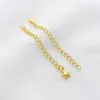 Cadena de Extensión para Pulsera y Collar Hecho a Mano con Forma de Gota de Agua, Corazón y Estrella de Cinco Puntas, Chapada en Oro de 18 Quilates, Conservación del Color, Accesorios de Ajuste