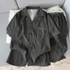 Cardigan Ligero de Algodón Nube Rayado para Hombre de Venta Caliente Verano 2026 Ropa de Casa