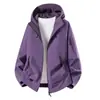 Nueva Chaqueta con Capucha de Color Sólido Simple para Primavera/Otoño, Transpirable, Duradera, Cortavientos, Impermeable, Chaqueta Versátil para Senderismo al Aire Libre para Hombre