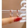 Joyería de Oro Longlong Nuevo 2023 Pendientes de Plata de Ley 925 con Diamante Diamante de Alto Carbono Pendientes Elegantes Simples para Mujer All-match