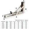 Suporte dobrável Billy Espessado Aço Inoxidável 304K Suporte Ativo de Parede/Mesa Divisória Prateleira de Armazenamento Triângulo