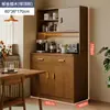 Aparador de Tablero Ecológico de Madera Maciza Gabinete de Cocina Integrado Contra la Pared Vitrina para Sala de Estar Gabinete de Vino de Lujo Ligero Gabinete de Almacenamiento para el Hogar