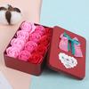 Creativo set de regalo rectangular de flores de jabón de 12 rosas, puntos de regalo publicitarios para regalos